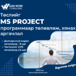 Microsoft Project программаар төслийг төлөвлөж, хянах аргачлал – Онлайн сургалт